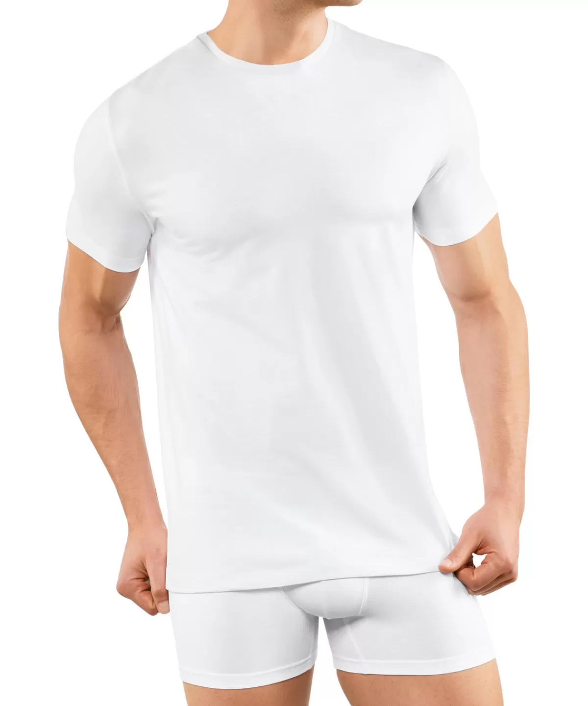 2-Pack Herren T-Shirt Rundhals Daily Comfort^FALKE Discount