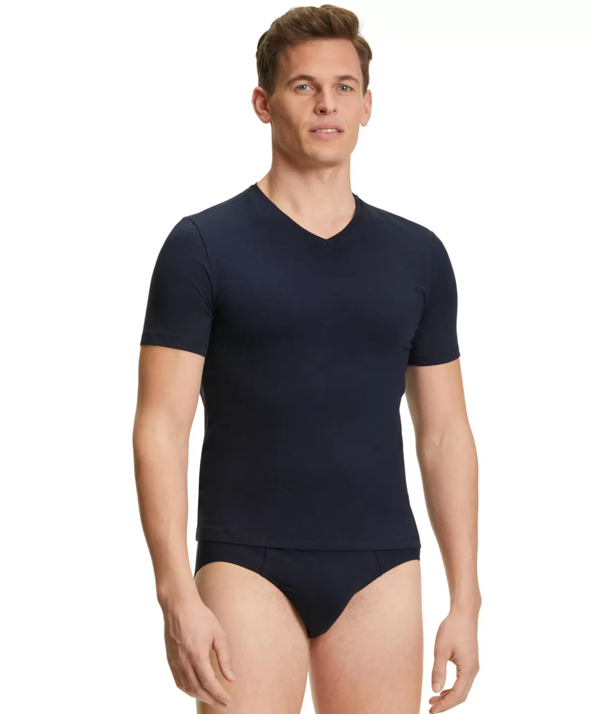 2-Pack Herren T-Shirt V-Ausschnitt Daily Comfort^FALKE Fashion