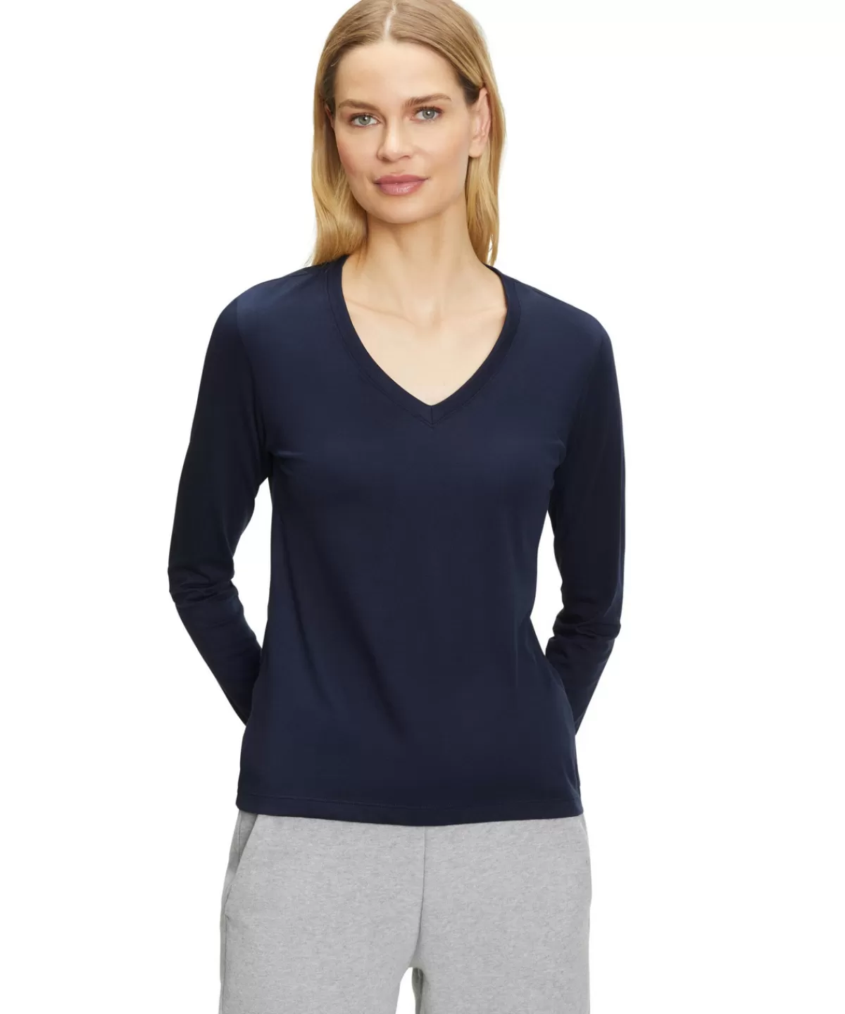 Damen Langarmshirt V-Ausschnitt^FALKE Fashion