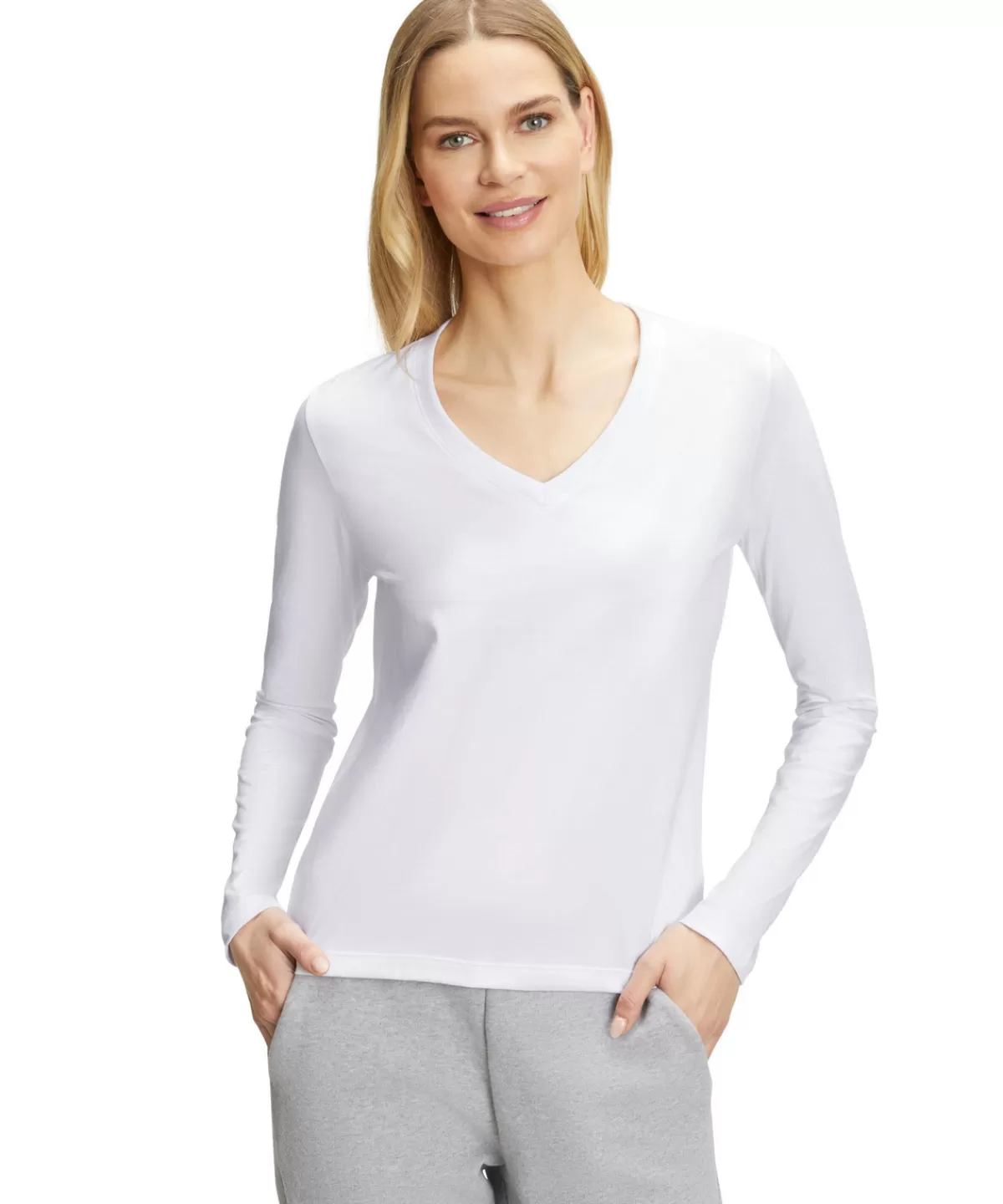 Damen Langarmshirt V-Ausschnitt^FALKE Best Sale