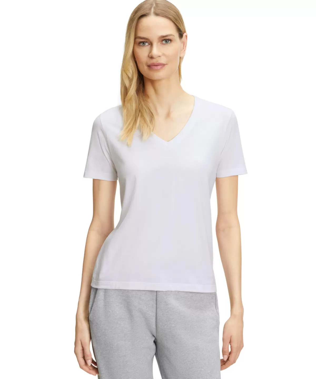 Damen T-Shirt V-Ausschnitt^FALKE New