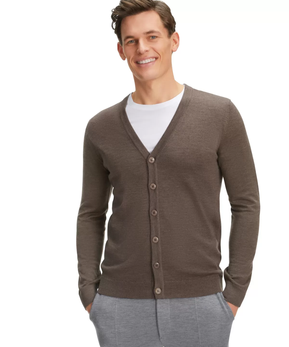 Herren Cardigan V-Ausschnitt^FALKE New