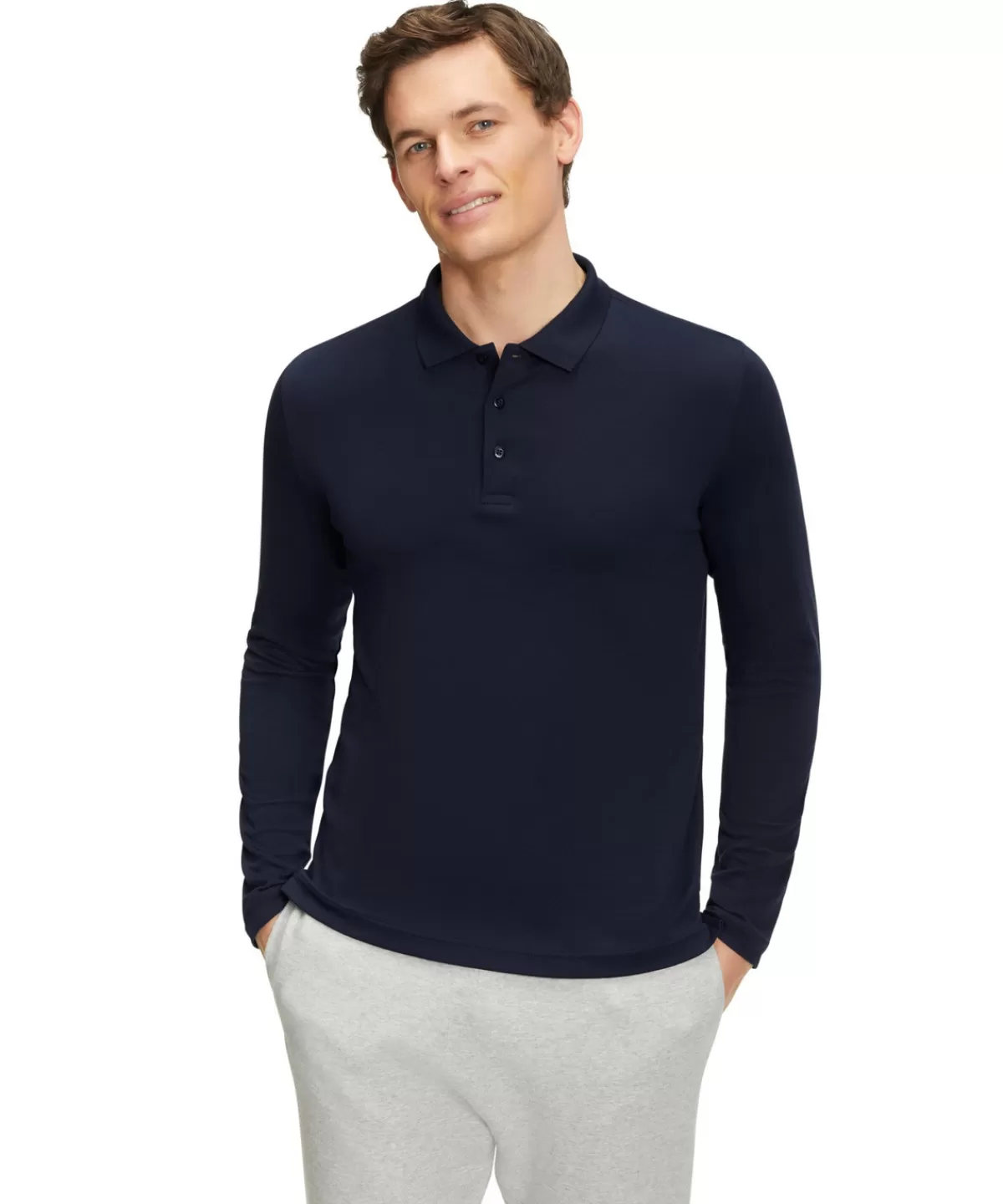 Herren Langarmshirt Polo^FALKE Best