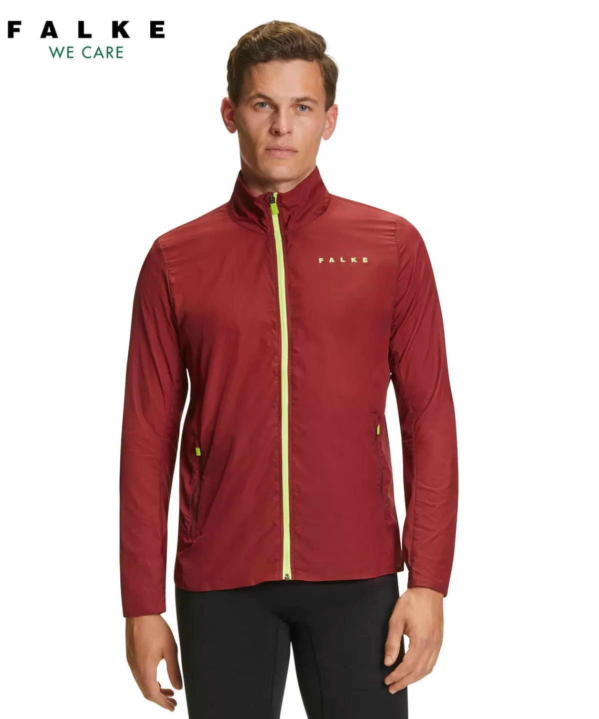 Herren Running Jacke Stehkragen,Kapuze^FALKE Online