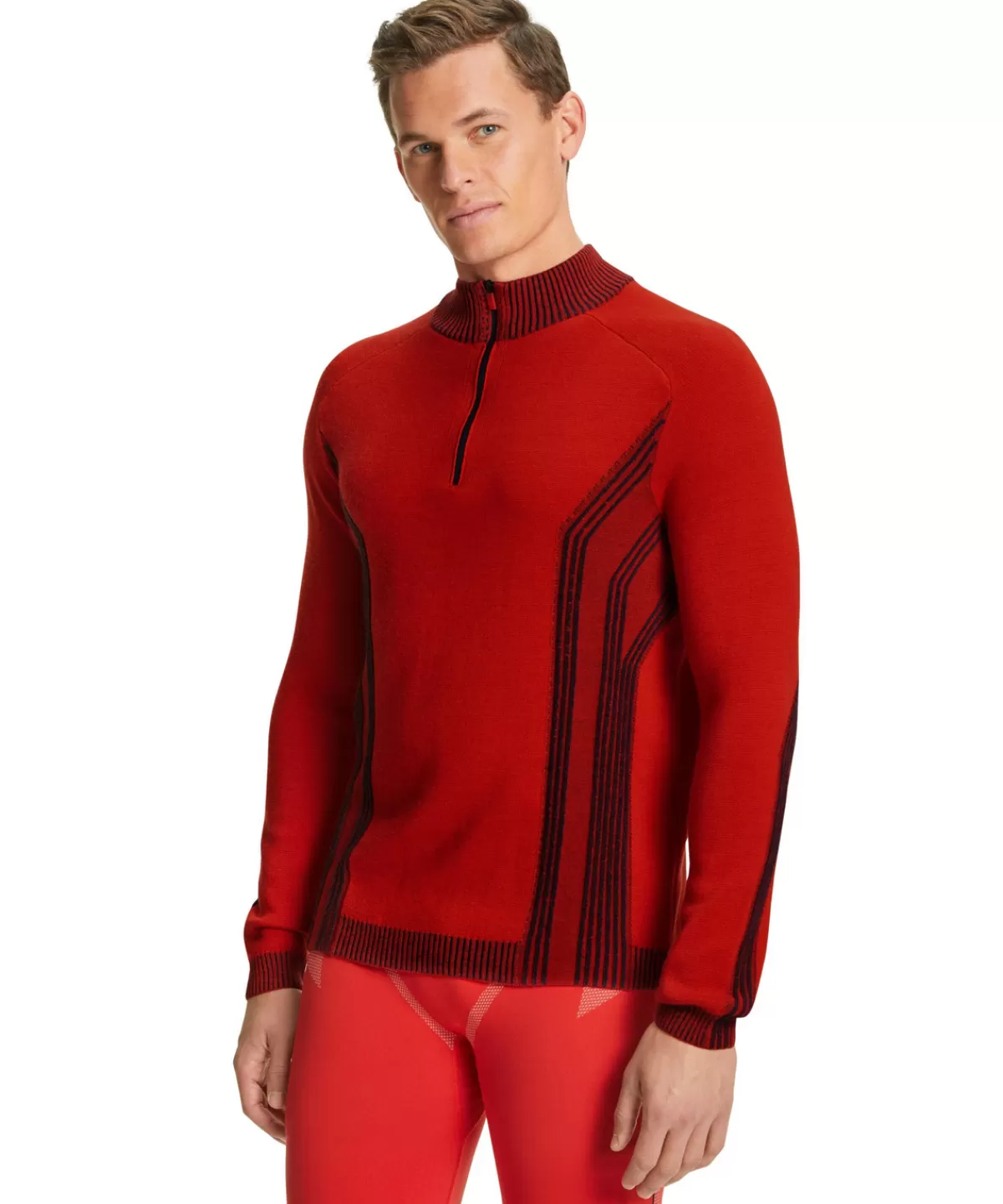 Herren Skiing Pullover Troyer^FALKE Fashion