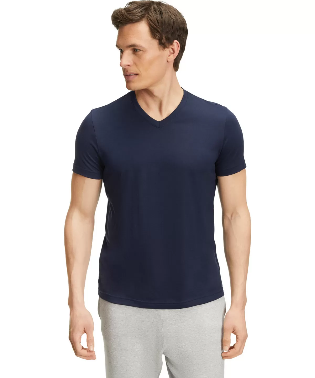 Herren T-Shirt V-Ausschnitt^FALKE New