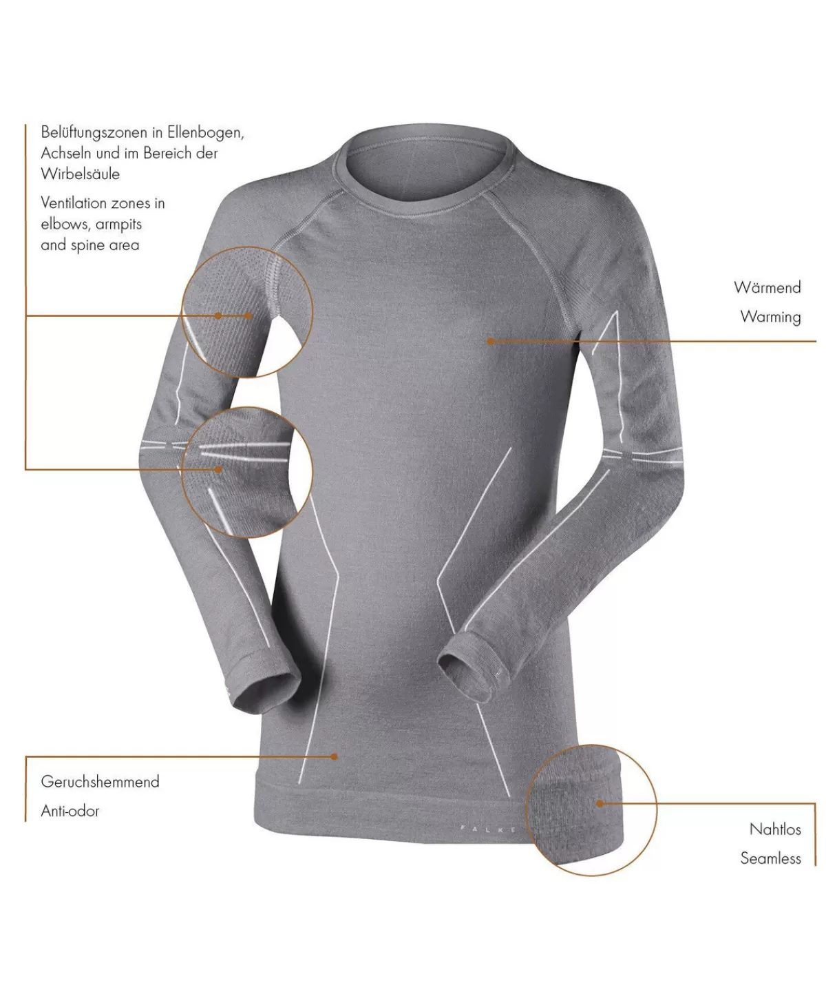 Kinder T-Shirt Wool-Tech^FALKE Clearance